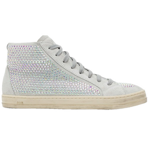 NEW P448 S23 Skate Sneakers Size 7 High-Top Embellished Side-Zip Round Toe